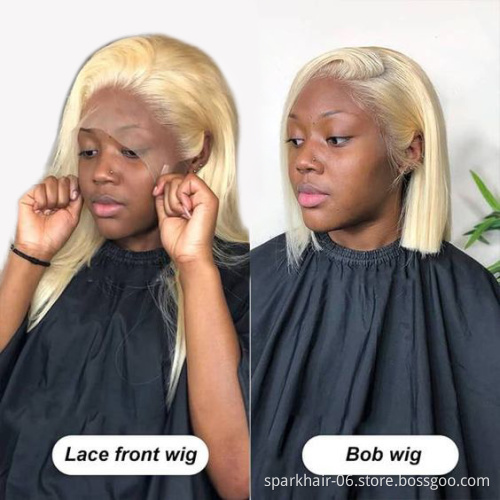 Wholesale 150% Density Platinum Honey Blonde 613 Straight Transparent Swiss Lace Frontal Wigs 13*4 13*6 Wigs with Baby Hair